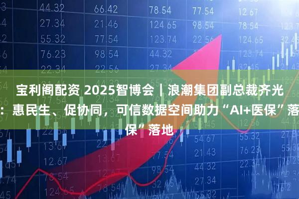 宝利阁配资 2025智博会｜浪潮集团副总裁齐光鹏：惠民生、促协同，可信数据空间助力“AI+医保”落地