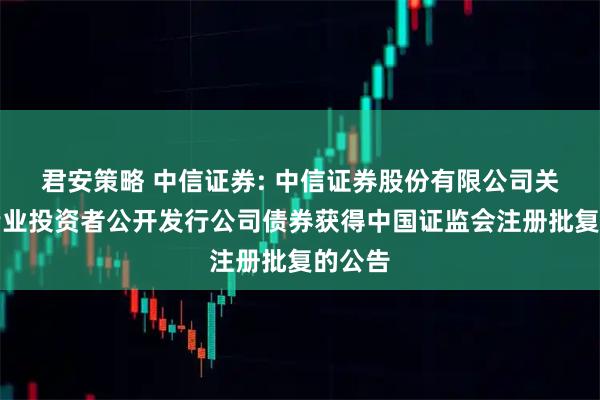 君安策略 中信证券: 中信证券股份有限公司关于向专业投资者公开发行公司债券获得中国证监会注册批复的公告